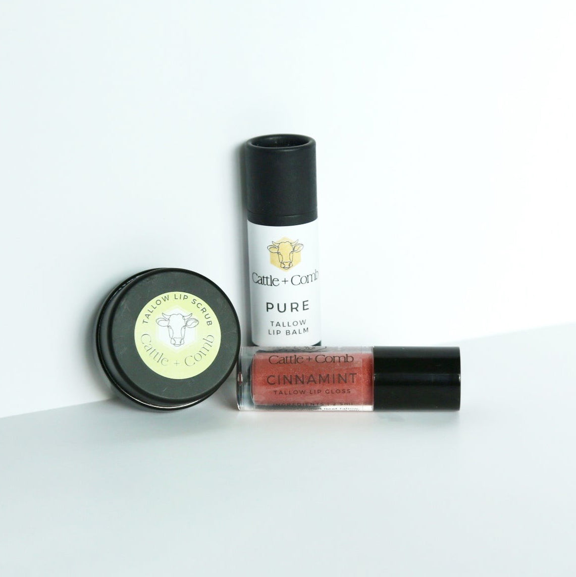 CINNAMINT Tallow Lip Trio | Grass-Fed Tallow Lip Care Set