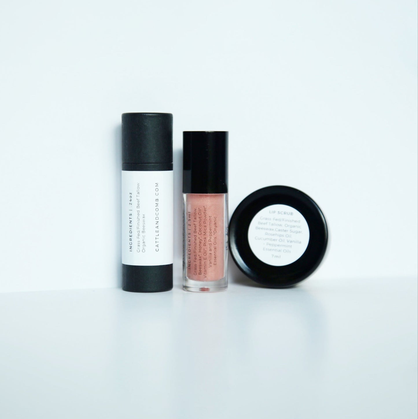 SWEET MINT Tallow Lip Trio | Grass-Fed Tallow Lip Care Set